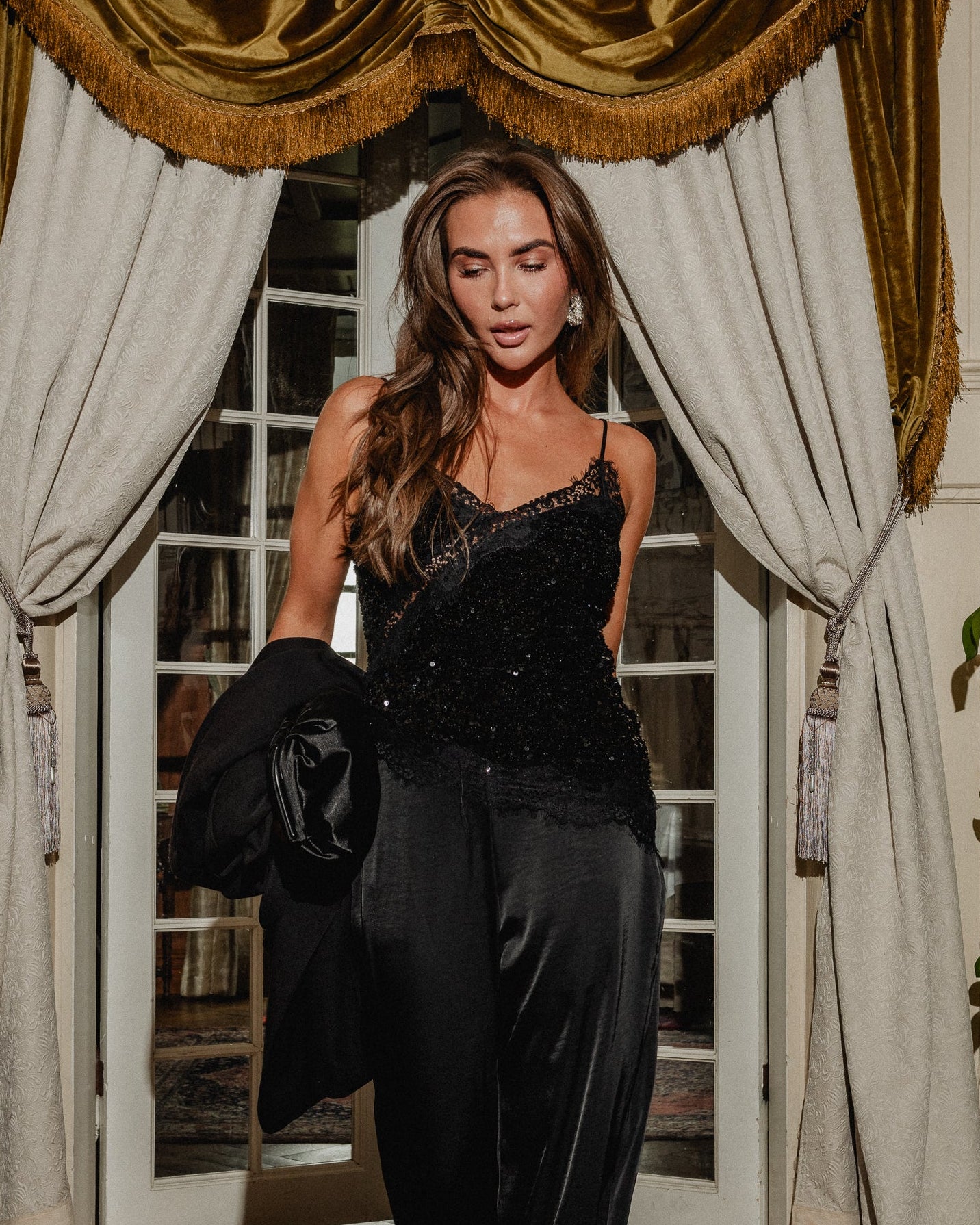 PCKAMMY TOP - Black